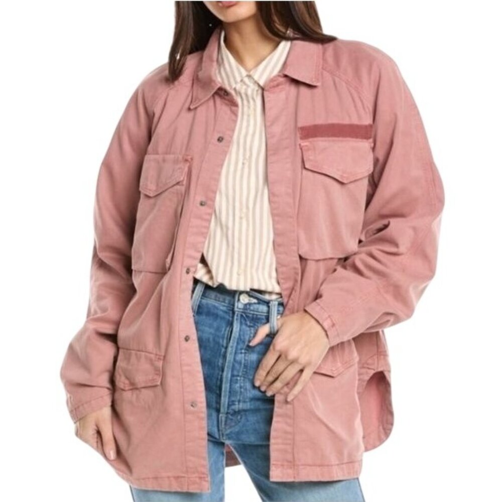 Pistola Briana Utility Shacket Coat Size Medium New Oversized Quality Relaxed